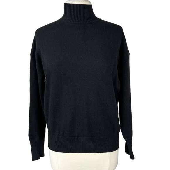 Collection Cezele Labeye Mock Turtle Neck Sweater Womens Small Black New - Picture 1 of 7